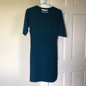 Teal Long Sleeve Dress